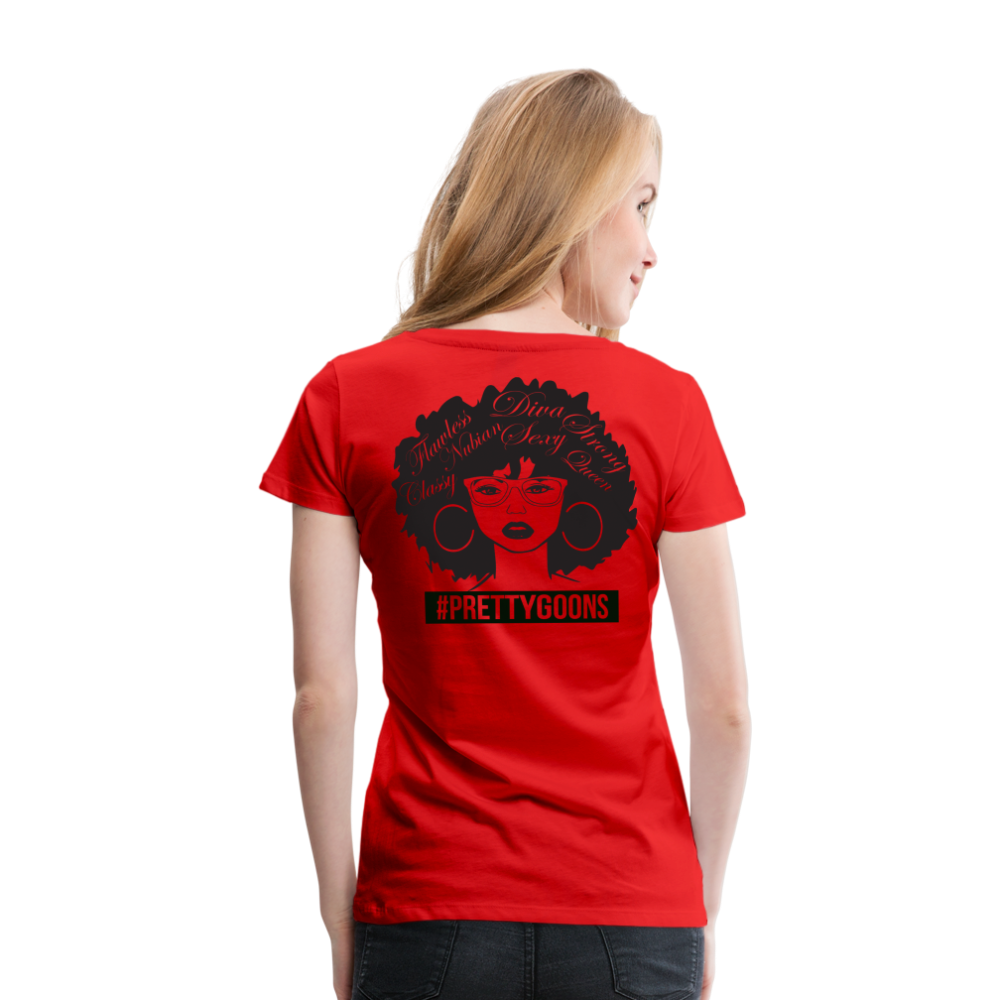 PRETTY GOONS AFRO AFFIRMATION RED Women’s Premium T-Shirt - red