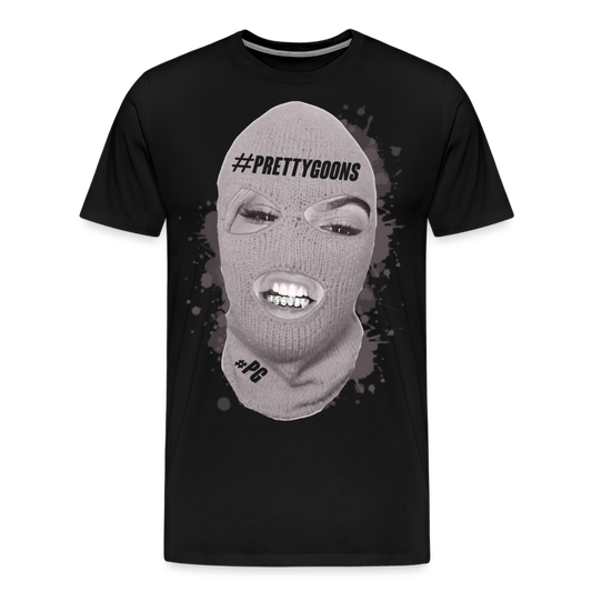 PRETTY GOONS BIG SKI MASK Men's Premium T-Shirt - black