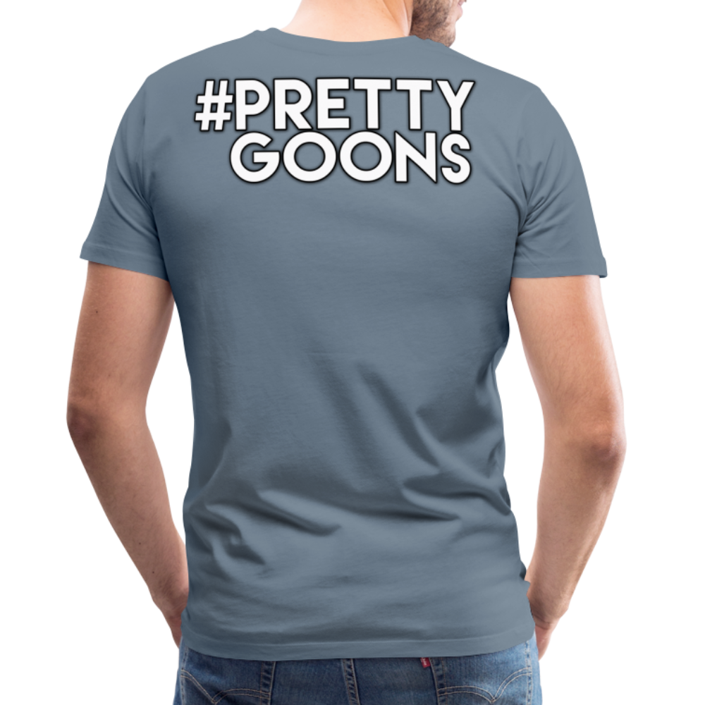 PRETTY GOONS BIG SKI MASK Men's Premium T-Shirt - steel blue